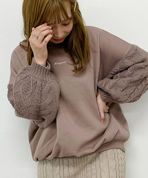 袖ケーブルスウェット【ZOZOTOWN限定アイテム】