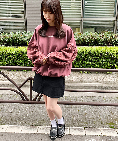 apres jour(アプレジュール)の「袖ケーブルスウェット【ZOZOTOWN限定アイテム】(スウェット・レディース・アイボリー/モカ/スモークピンク/ライトベージュ・フリー)」の8枚目の写真
