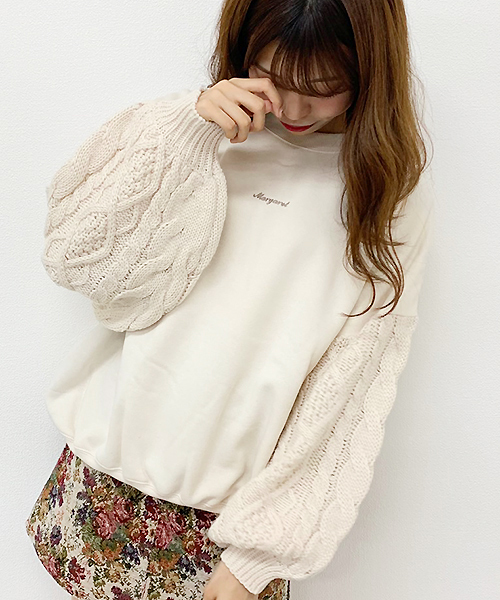apres jour(アプレジュール)の「袖ケーブルスウェット【ZOZOTOWN限定アイテム】(スウェット・レディース・アイボリー/モカ/スモークピンク/ライトベージュ・フリー)」の20枚目の写真