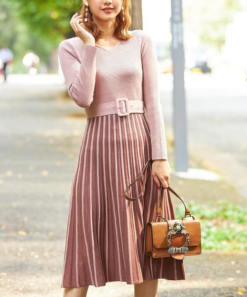 陰気 速報 大脳 配色 ニット ワンピース Gardensgate Net