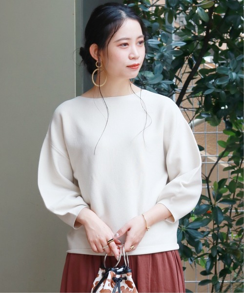 B.C STOCK（ベーセーストック）の「《追加》発熱モチモチパフ袖プルオーバー◆（ニット/セーター・レディース・ブラック/ホワイト/ブラウン/ブルー系その他・FREE）」の2枚目の写真