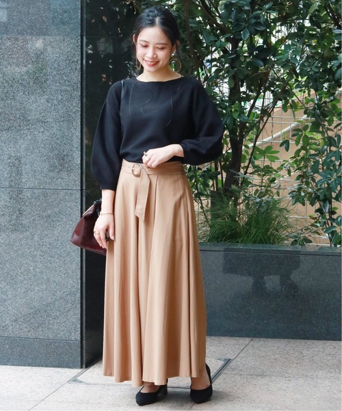 B.C STOCK（ベーセーストック）の「《追加》発熱モチモチパフ袖プルオーバー◆（ニット/セーター・レディース・ブラック/ホワイト/ブラウン/ブルー系その他・FREE）」の11枚目の写真