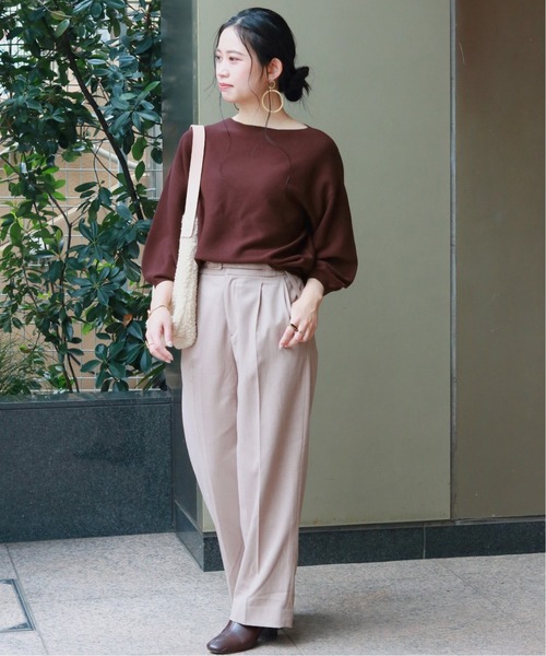 B.C STOCK（ベーセーストック）の「《追加》発熱モチモチパフ袖プルオーバー◆（ニット/セーター・レディース・ブラック/ホワイト/ブラウン/ブルー系その他・FREE）」の18枚目の写真