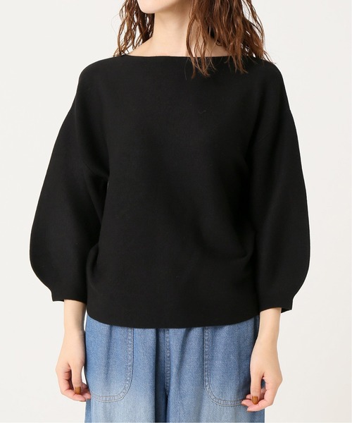 B.C STOCK（ベーセーストック）の「《追加》発熱モチモチパフ袖プルオーバー◆（ニット/セーター・レディース・ブラック/ホワイト/ブラウン/ブルー系その他・FREE）」の14枚目の写真