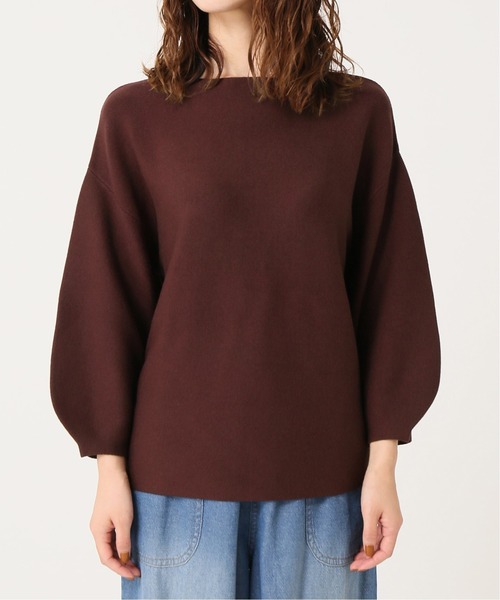 B.C STOCK（ベーセーストック）の「《追加》発熱モチモチパフ袖プルオーバー◆（ニット/セーター・レディース・ブラック/ホワイト/ブラウン/ブルー系その他・FREE）」の9枚目の写真