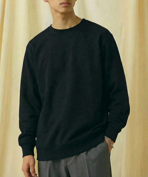 Printstar（プリントスター）の「ライトな厚みが丁度いい【Printstar】premium light crew neck sweat / プレミアム ライトクルーネック スウェット トレーナー 裏毛 裏パイル地 無地 ベーシック 8.4オンス 00219（スウェット・レディース・アイボリー/グレー/ブラック/ホワイト/イエロー/ブルー/ネイビー/グリーン/パープル/ライトベージュ/スカイブルー/バーガンディー/ピンク/レッド/ダークグリーン・L/XL/S/M/2XL）」の4枚目の写真