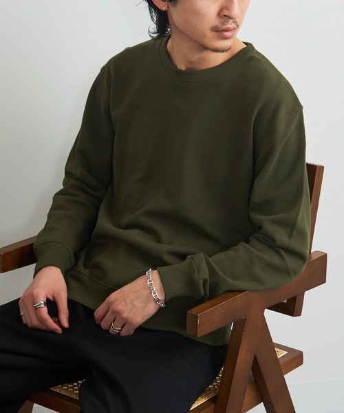 Printstar（プリントスター）の「ライトな厚みが丁度いい【Printstar】premium light crew neck sweat / プレミアム ライトクルーネック スウェット トレーナー 裏毛 裏パイル地 無地 ベーシック 8.4オンス 00219（スウェット・レディース・アイボリー/グレー/ブラック/ホワイト/イエロー/ブルー/ネイビー/グリーン/パープル/ライトベージュ/スカイブルー/バーガンディー/ピンク/レッド/ダークグリーン・L/XL/S/M/2XL）」の6枚目の写真