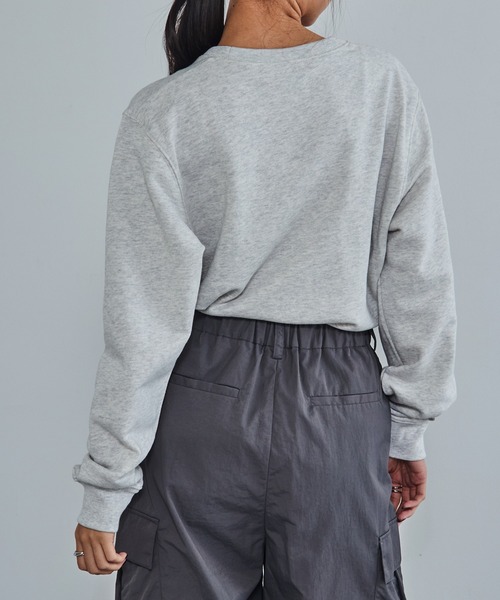 Printstar（プリントスター）の「ライトな厚みが丁度いい【Printstar】premium light crew neck sweat / プレミアム ライトクルーネック スウェット トレーナー 裏毛 裏パイル地 無地 ベーシック 8.4オンス 00219（スウェット・レディース・アイボリー/グレー/ブラック/ホワイト/イエロー/ブルー/ネイビー/グリーン/パープル/ライトベージュ/スカイブルー/バーガンディー/ピンク/レッド/ダークグリーン・L/XL/S/M/2XL）」の22枚目の写真