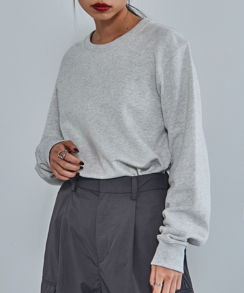Printstar（プリントスター）の「ライトな厚みが丁度いい【Printstar】premium light crew neck sweat / プレミアム ライトクルーネック スウェット トレーナー 裏毛 裏パイル地 無地 ベーシック 8.4オンス 00219（スウェット・レディース・アイボリー/グレー/ブラック/ホワイト/イエロー/ブルー/ネイビー/グリーン/パープル/ライトベージュ/スカイブルー/バーガンディー/ピンク/レッド/ダークグリーン・L/XL/S/M/2XL）」の20枚目の写真