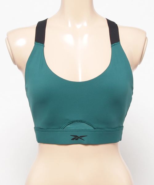 Reebok（リーボック）の「 ヒーロー ハイインパクト パワー ブラ / Hero High-Impact Power Bra（スポーツブラ・レディース・ライトグレー/ターコイズブルー/ブラック・SMALL/MEDIUM/LARGE/X-LARGE/XX-SMALL/X-SMALL）」の1枚目の写真
