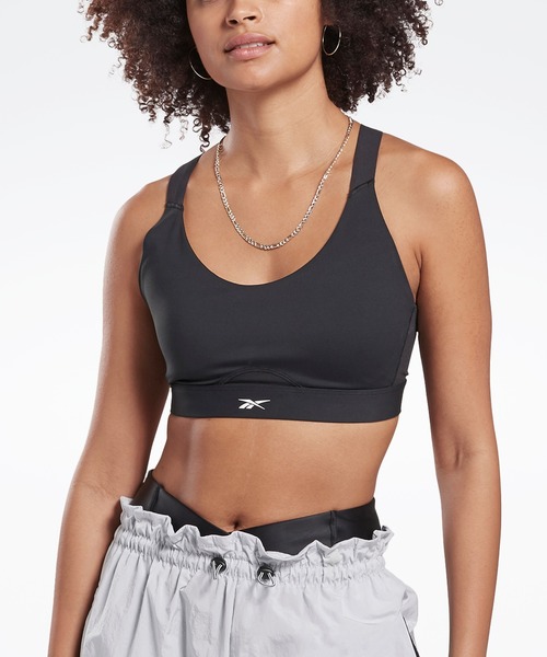 Reebok（リーボック）の「 ヒーロー ハイインパクト パワー ブラ / Hero High-Impact Power Bra（スポーツブラ・レディース・ライトグレー/ターコイズブルー/ブラック・SMALL/MEDIUM/LARGE/X-LARGE/XX-SMALL/X-SMALL）」の2枚目の写真