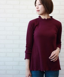 ふんわりケーブル柄ハイネックプルオーバー