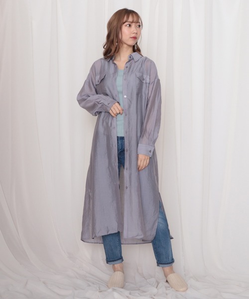 Cheek チーク の シアーシャツワンピース シャツワンピース Wear