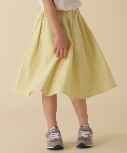 BAYFLOW（ベイフロー）の「[KIDS]リネンスカート（スカート・キッズ・ライトブルー/オレンジ/イエロー/グリーン/ベージュ・XX-LARGE/LARGE/X-LARGE/MEDIUM）」の5枚目の写真
