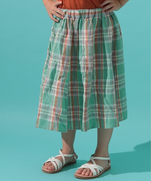 BAYFLOW（ベイフロー）の「[KIDS]リネンスカート（スカート・キッズ・ライトブルー/オレンジ/イエロー/グリーン/ベージュ・XX-LARGE/LARGE/X-LARGE/MEDIUM）」の3枚目の写真