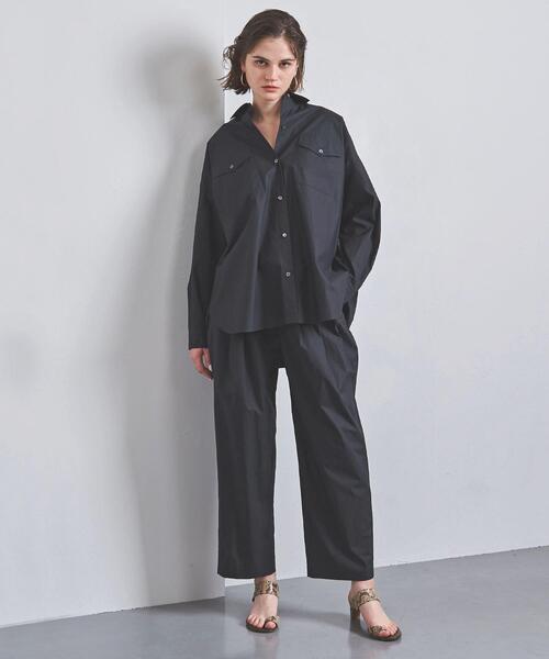 UNITED ARROWS（ユナイテッドアローズ）の「UGCB ツイル 3タックパンツ◆（その他パンツ・レディース・ネイビー/ライトブルー・38/40/36）」の5枚目の写真