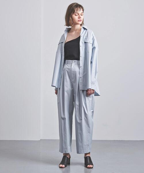 UNITED ARROWS（ユナイテッドアローズ）の「UGCB ツイル 3タックパンツ◆（その他パンツ・レディース・ネイビー/ライトブルー・38/40/36）」の15枚目の写真