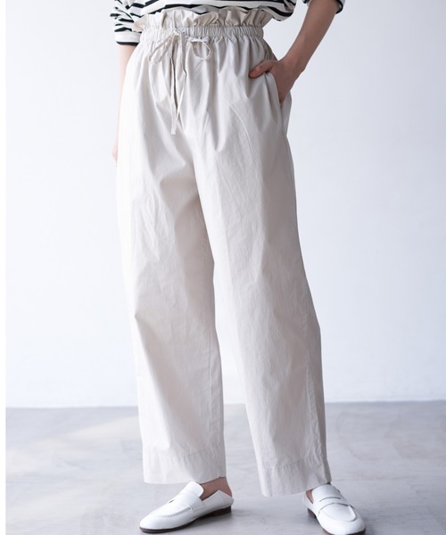 AMERICAN HOLIC（アメリカンホリック）の「ウエストフリルイージ－パンツ　＊〇（その他パンツ・レディース・ライトグレー/カーキ/マスタード・M/L）」の2枚目の写真