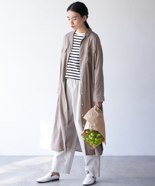 AMERICAN HOLIC（アメリカンホリック）の「ウエストフリルイージ－パンツ　＊〇（その他パンツ・レディース・ライトグレー/カーキ/マスタード・M/L）」の4枚目の写真