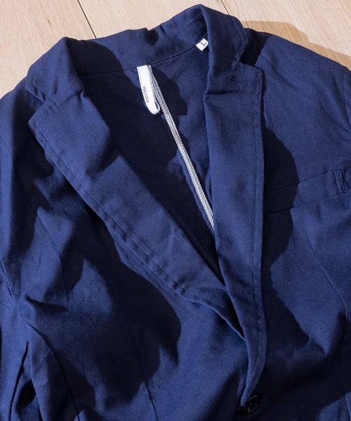 JOHN'S CLOSET（ジョンズクローゼット）の「【i】綿麻ストレッチ7分テーラードジャケット（テーラードジャケット・メンズ・ベージュ/ブラック/ネイビー/キナリ/カーキ・X-LARGE/MEDIUM/LARGE）」の18枚目の写真