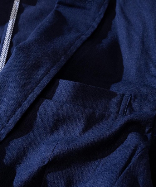 JOHN'S CLOSET（ジョンズクローゼット）の「【i】綿麻ストレッチ7分テーラードジャケット（テーラードジャケット・メンズ・ベージュ/ブラック/ネイビー/キナリ/カーキ・X-LARGE/MEDIUM/LARGE）」の13枚目の写真