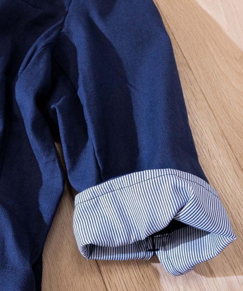 JOHN'S CLOSET（ジョンズクローゼット）の「【i】綿麻ストレッチ7分テーラードジャケット（テーラードジャケット・メンズ・ベージュ/ブラック/ネイビー/キナリ/カーキ・X-LARGE/MEDIUM/LARGE）」の21枚目の写真