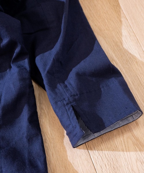 JOHN'S CLOSET（ジョンズクローゼット）の「【i】綿麻ストレッチ7分テーラードジャケット（テーラードジャケット・メンズ・ベージュ/ブラック/ネイビー/キナリ/カーキ・X-LARGE/MEDIUM/LARGE）」の16枚目の写真