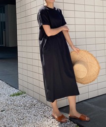 選べる2丈シンプルTシャツワンピース
