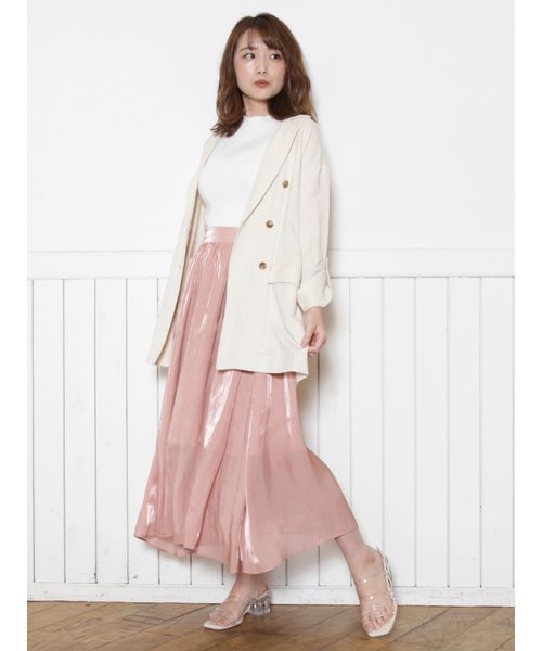 dazzlin（ダズリン）の「ミラーリングプリーツマキシスカート（スカート・レディース・ベージュ/オレンジ/ブルー・FREE）」の12枚目の写真