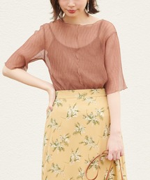 natural couture | くしゅくしゅシアーブラウス+キャミソールセット(シャツ/ブラウス)