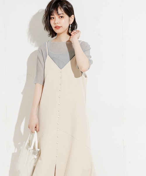 natural couture（ナチュラルクチュール）の「くしゅくしゅシアーブラウス+キャミソールセット（シャツ/ブラウス・レディース・ブラック/サックスブルー/アイボリー/モカ・FREE）」の15枚目の写真