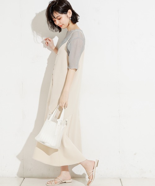 natural couture（ナチュラルクチュール）の「くしゅくしゅシアーブラウス+キャミソールセット（シャツ/ブラウス・レディース・ブラック/サックスブルー/アイボリー/モカ・FREE）」の14枚目の写真