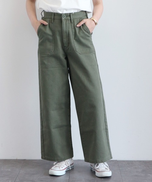 AMERICAN HOLIC(アメリカンホリック)の「チノベーカーパンツ 〇*(その他パンツ・レディース・アイボリー/カーキ・SMALL/MEDIUM/LARGE)」の5枚目の写真