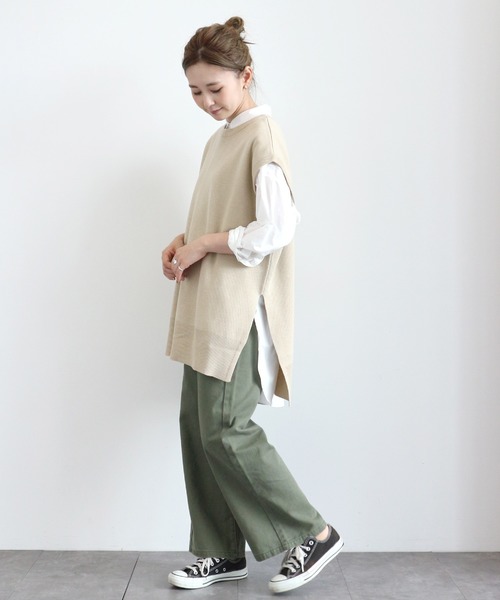 AMERICAN HOLIC(アメリカンホリック)の「チノベーカーパンツ 〇*(その他パンツ・レディース・アイボリー/カーキ・SMALL/MEDIUM/LARGE)」の12枚目の写真