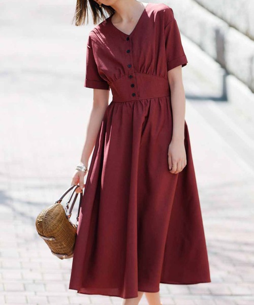 Iedit イディット の ｉｅｄｉｔ 一枚で着映える大人レディーなウエストマークワンピース ワンピース Wear