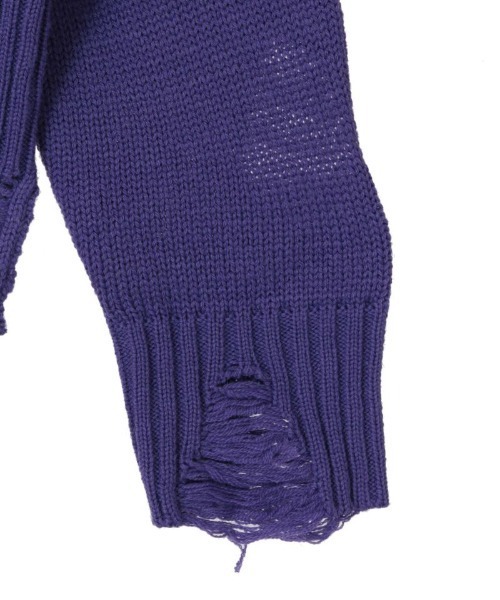 Candy Stripper（キャンディストリッパー）の「SHABBY CANDY DAMAGE ニット（ニット/セーター・レディース・ブラック/パープル/ライトグリーン・2）」の6枚目の写真