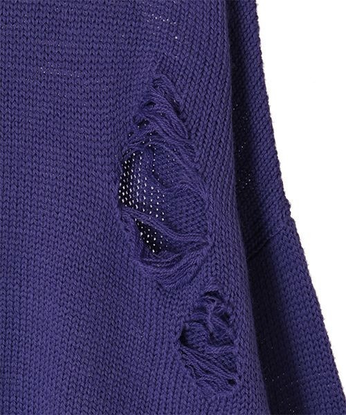 Candy Stripper（キャンディストリッパー）の「SHABBY CANDY DAMAGE ニット（ニット/セーター・レディース・ブラック/パープル/ライトグリーン・2）」の4枚目の写真