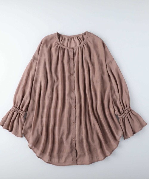 HONEYSUCKLE ROSE（ハニーサックルローズ）の「【HONEYSUCKLE ROSE】２ＷＡＹペプラム袖ブラウス（シャツ/ブラウス・レディース・ライトベージュ/ピンク・M/L）」の2枚目の写真