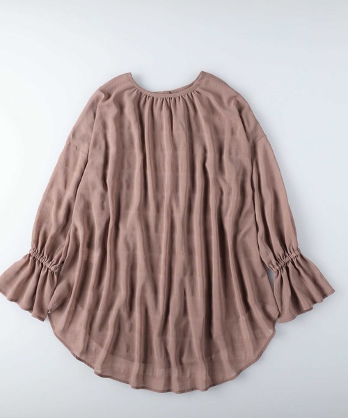 HONEYSUCKLE ROSE（ハニーサックルローズ）の「【HONEYSUCKLE ROSE】２ＷＡＹペプラム袖ブラウス（シャツ/ブラウス・レディース・ライトベージュ/ピンク・M/L）」の5枚目の写真