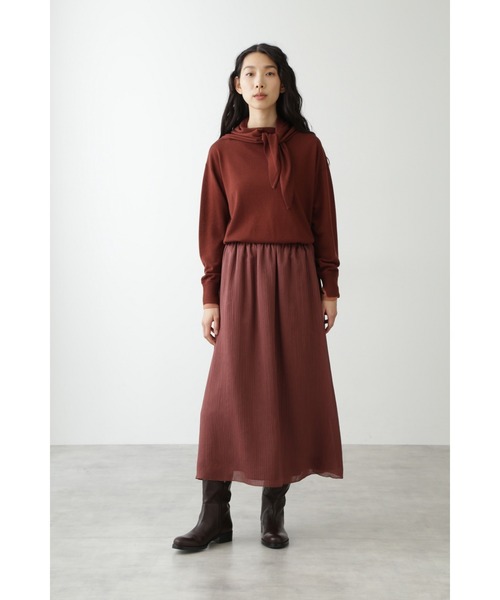 美品　human woman スカート　黒 human woman スカート プレーティングタックスカート : ZOZOTOWN