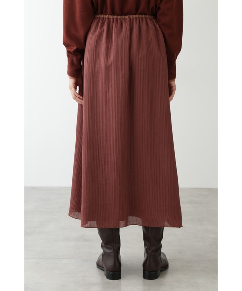 human woman(ヒューマンウーマン)の「ダブル楊柳スカート(スカート・レディース・ブラウン/ネイビー・SMALL/MEDIUM)」の10枚目の写真