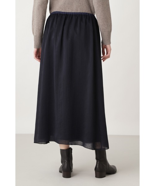 human woman(ヒューマンウーマン)の「ダブル楊柳スカート(スカート・レディース・ブラウン/ネイビー・SMALL/MEDIUM)」の12枚目の写真