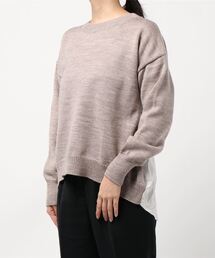 GARAGE OF GOOD CLOTHING | ベルト付き異素材切り替えプルオーバー　＊(ニット/セーター)