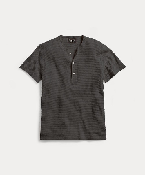 RRL半袖ニット 4色展開/紐アレンジ】ダメージクロシェリブ半袖ニット | Kastane