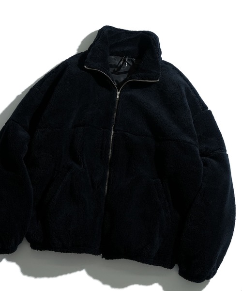 おしゃれスタ（オシャレスタ）の「ビッグサイズスタンドブルゾン(IR) オーバーサイズ メンズ レディース（ブルゾン・メンズ・A/B/C/D・M/L/XL）」の2枚目の写真