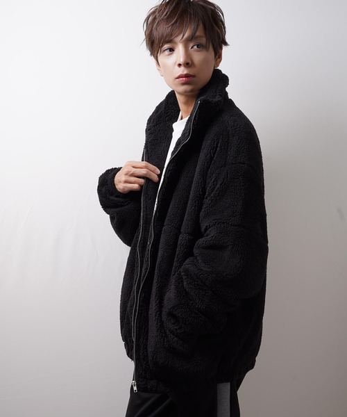 おしゃれスタ（オシャレスタ）の「ビッグサイズスタンドブルゾン(IR) オーバーサイズ メンズ レディース（ブルゾン・メンズ・A/B/C/D・M/L/XL）」の5枚目の写真