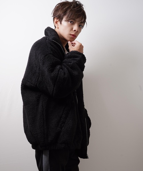 おしゃれスタ（オシャレスタ）の「ビッグサイズスタンドブルゾン(IR) オーバーサイズ メンズ レディース（ブルゾン・メンズ・A/B/C/D・M/L/XL）」の6枚目の写真