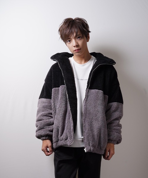 おしゃれスタ（オシャレスタ）の「ビッグサイズスタンドブルゾン(IR) オーバーサイズ メンズ レディース（ブルゾン・メンズ・A/B/C/D・M/L/XL）」の15枚目の写真