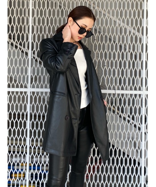 EGOIST(エゴイスト)の「切替フェイクレザースキニーパンツ(その他パンツ・レディース・ブラック/ベージュ/ライム・SS/S/M)」の20枚目の写真