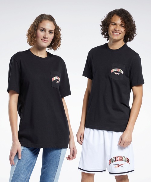 Reebok(リーボック)の「クラシックス バスケットボール ポケットTシャツ / Classics Basketball Pocket T-Shirt(Tシャツ/カットソー・メンズ・ブラック/ホワイト・SMALL/MEDIUM/LARGE/XXX-LARGE/X-SMALL/X-LARGE/XX-LARGE)」の5枚目の写真